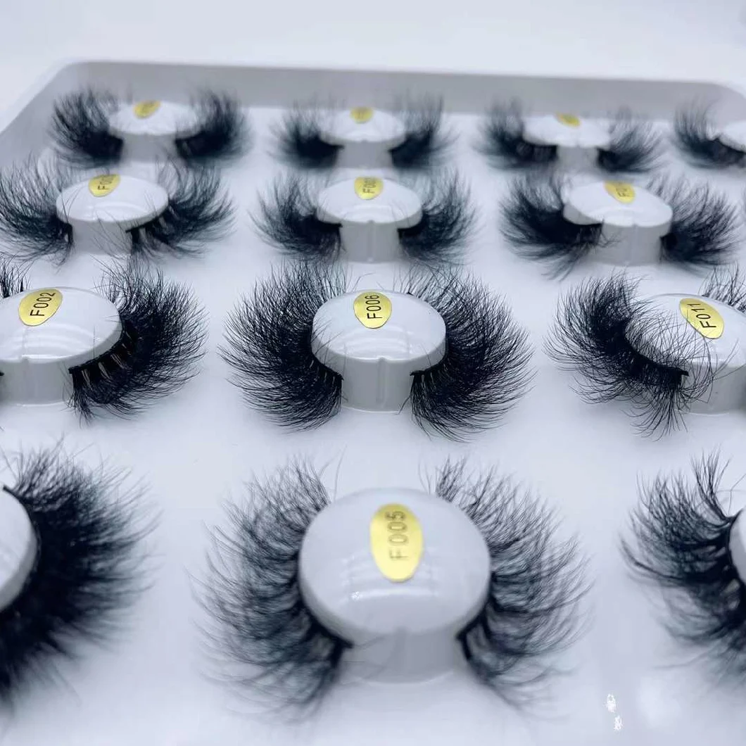 Makeup Beauty Natural Human Hair Private Label 100% Real Mink 3D 5D 6D Fiber False Strip Synthetics Eyelashes