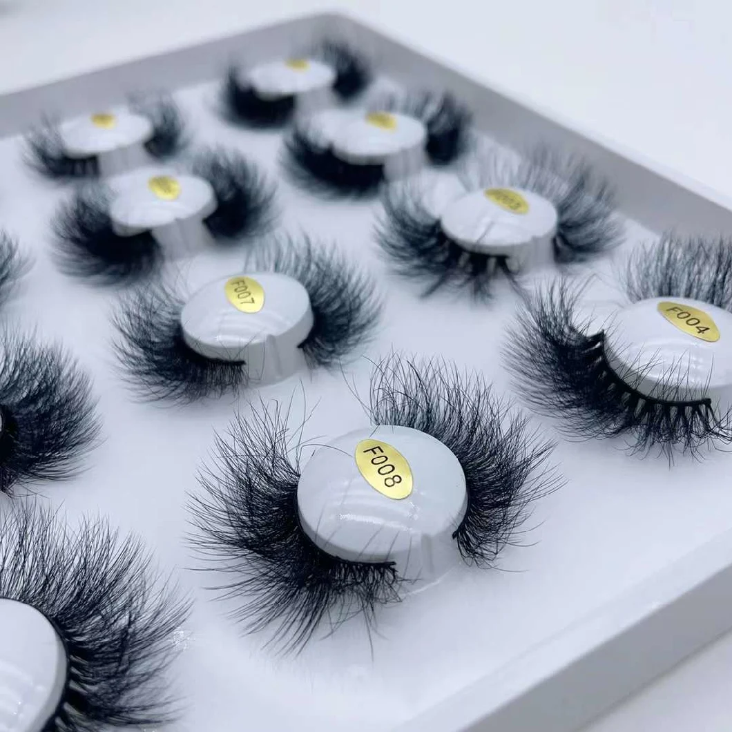Makeup Beauty Natural Human Hair Private Label 100% Real Mink 3D 5D 6D Fiber False Strip Synthetics Eyelashes