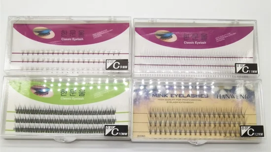 0.07mm C D Easy Fanning Free Samples Volume Lashes Eyelash Packaging Box Easy Fans Blooming Russian Eyelash Extensions