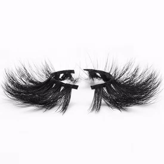 Wholesale Private Label Strip Real Fluffy Mink Eyelash Vendors 25mm Mink Eyelash