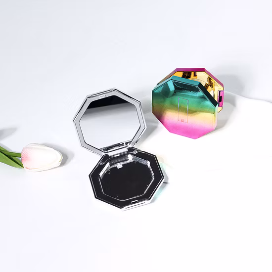 Beautichen Metal Custom Double Sided Heart Circular Shape Mirror Key Chain Wholesale Compact Mirror